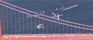 Solar-Impulse-2-over-San-Francisco Golden Gate Bridge
